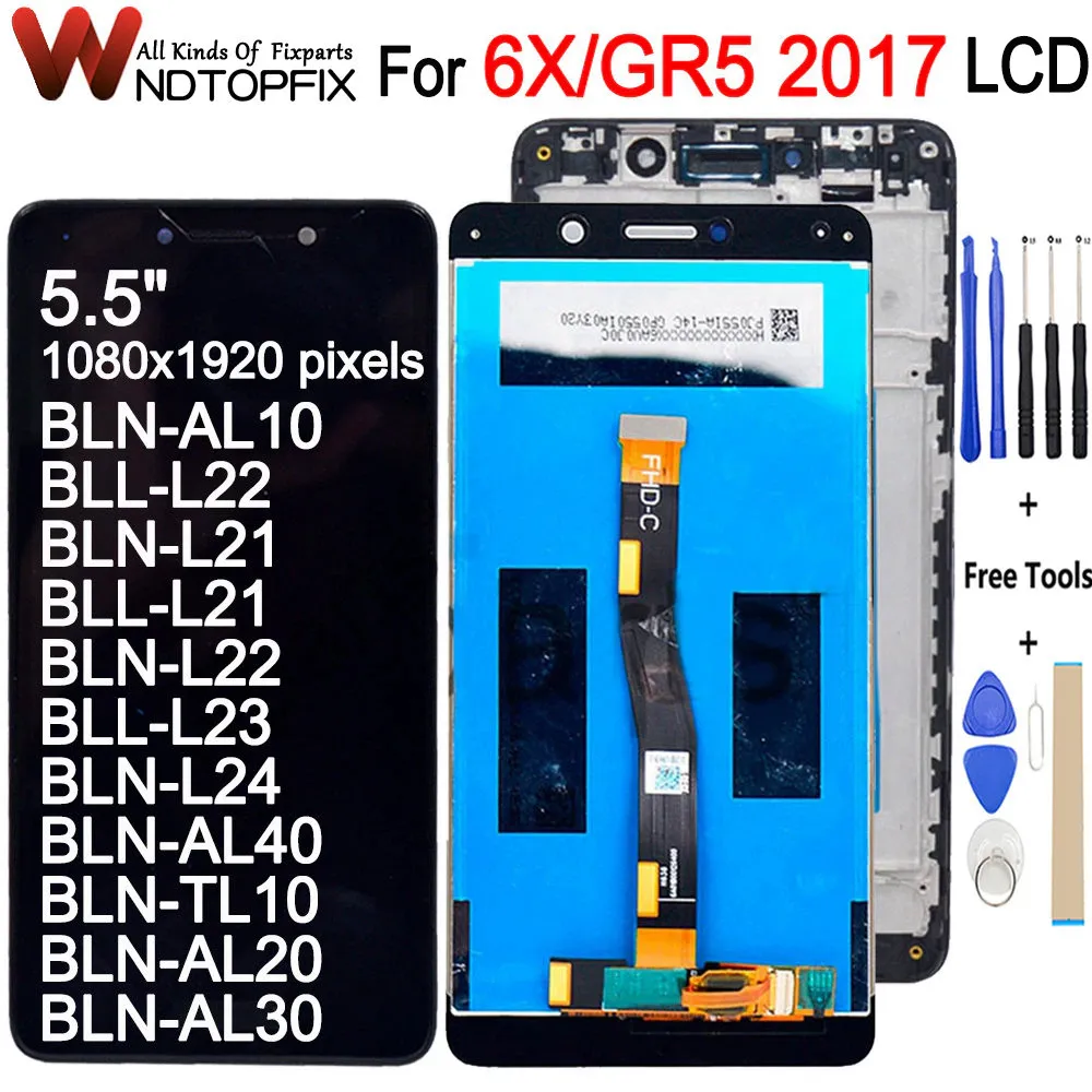 5.5'' For Huawei Honor 6X LCD Display BLN-L24 BLN-AL10 BLN-L21 BLN-L22 Touch Screen Digitizer Mate 9Lite For Huawei GR5 2017 LCD