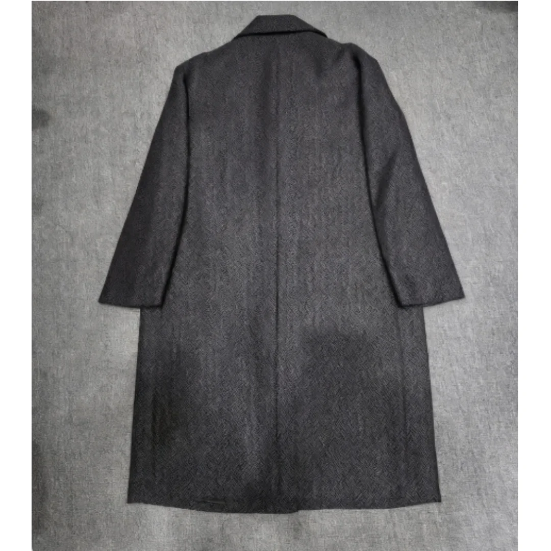 

Winter 2025 New Fashion Versatile Single Breasted Back Split Design Overcoat Coat