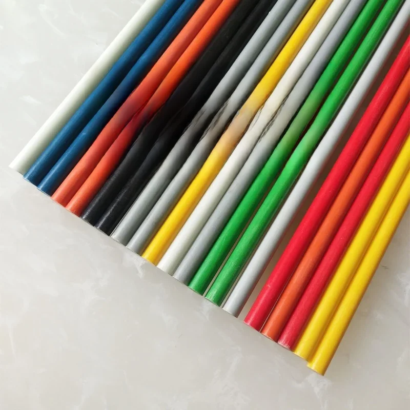 Fibre de verre solide pour documents, isolation haute température, barre violette, longueur 500mm, 5mm, 8mm, 14mm, 15mm, 2 pièces