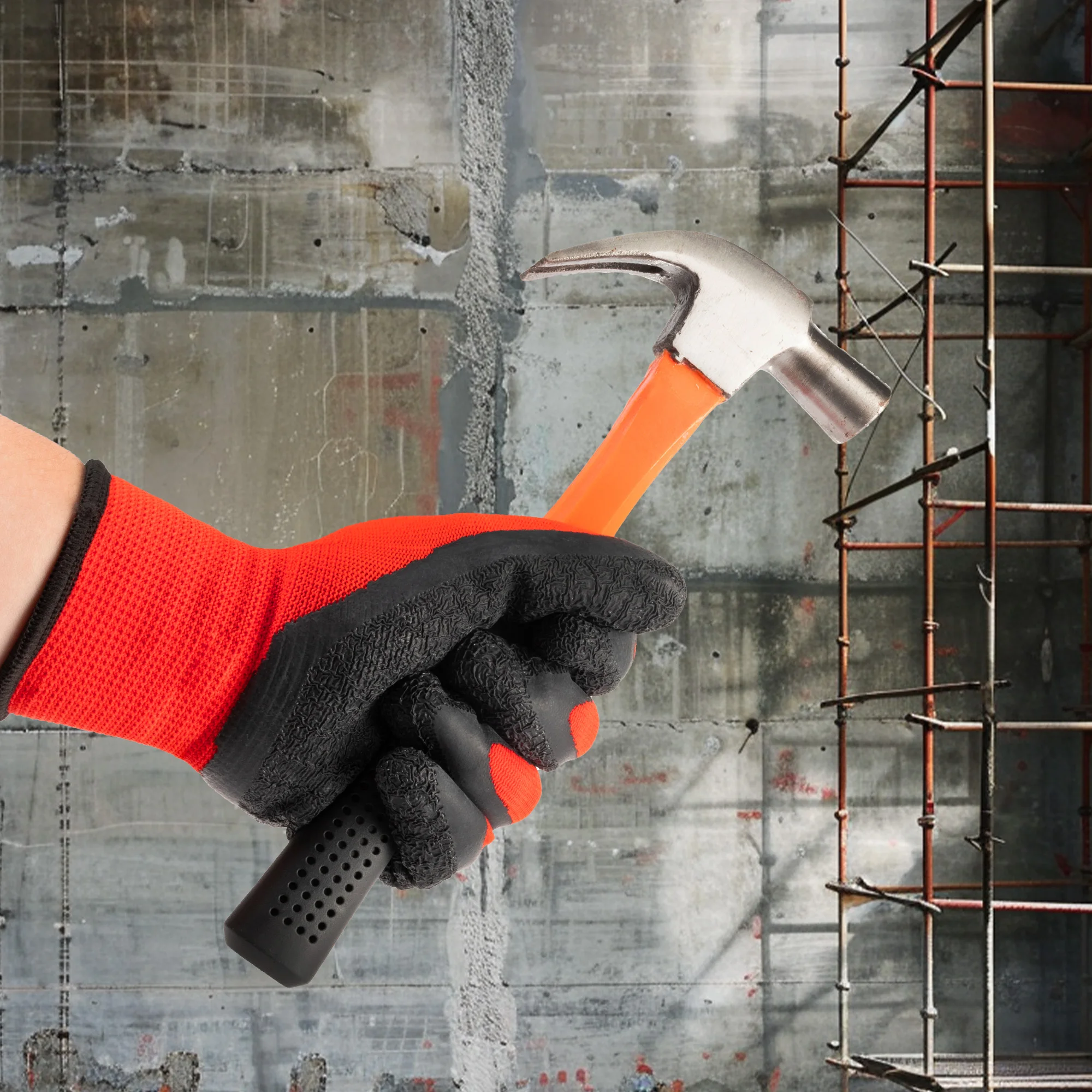 Confezione da 12 guanti in gomma nitrilica, guanti da giardinaggio, impugnatura antiscivolo resistente all'olio per meccanici e lavoratori |   Medio