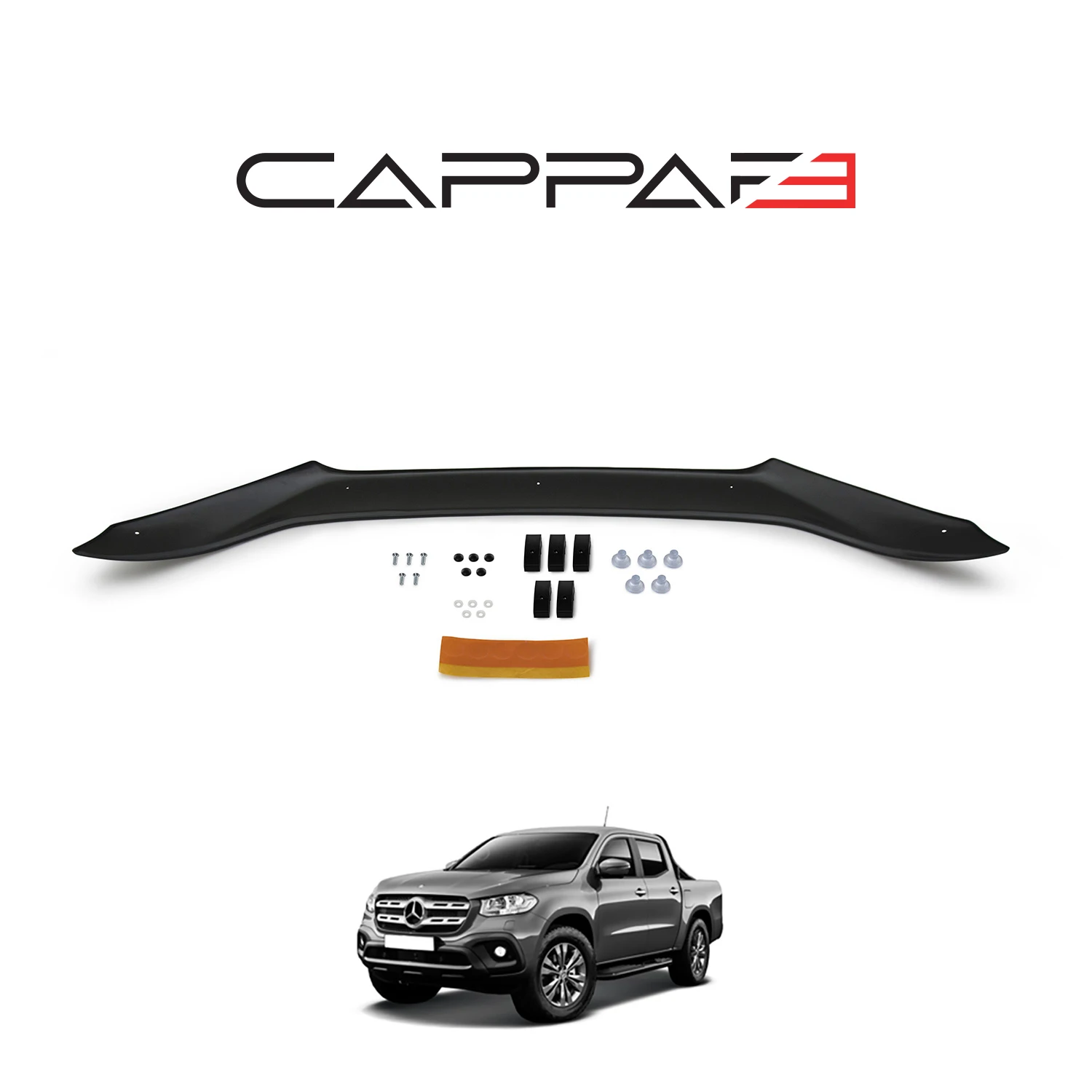 

FOR Mercedes Benz X-CLASS Front Hood Protection Spoiler 2017 And Above Models Front Bug Shield Hood Deflector Guard Sporty Auto