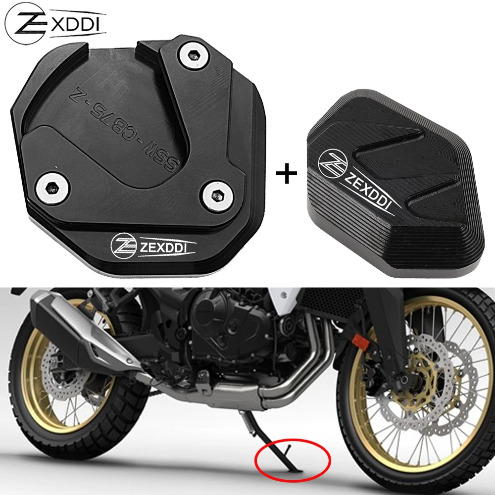 

ZEXDDI Enlarger Pad Fit For Honda XL750 XL 750 TRANSALP 2023 2024 Motorcycle Kickstand Side Stand Extension Pad Auxiliary Plate