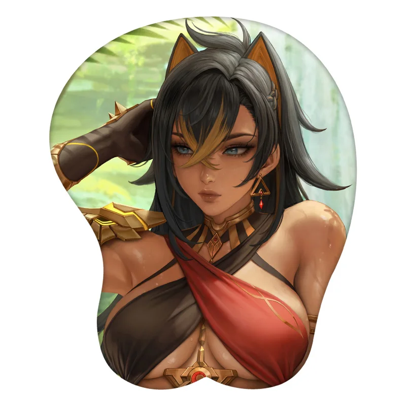 Dehya Genshin Impact Anime 3D Mouse Pad Wrist Rest Desk MousePad Mat Gamer Accessory