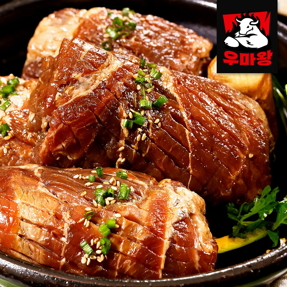 [Woomawang] DWAEJIWANGGUI, cerdo a la parrilla Mapo King, paquete de 1,2 kg * 2 (total de 2,4 kg), cerdo grande a la parrilla cortada, sabor a costillas de cerdo, plato lateral con alcohol, comida para acampar