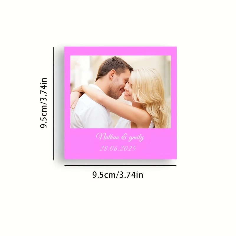 Personalized Gloss Plastic Photo Fridge Magnet Vivid Print Thoughtful Gift For Bridesmaids Wedding Birthday Holiday Decor
