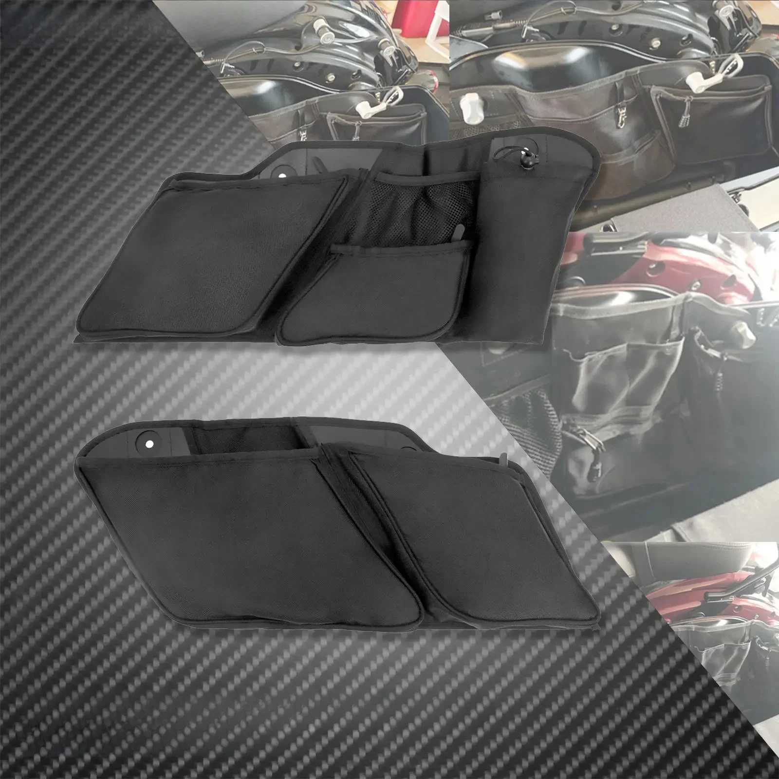 Wewnętrzne torby na narzędzia motocyklowe wkładki organizator przechowywanie sakwa dla Harley Touring Road King FLHR Street Electra Glide FLHX 14-UP — zdjęcie 2