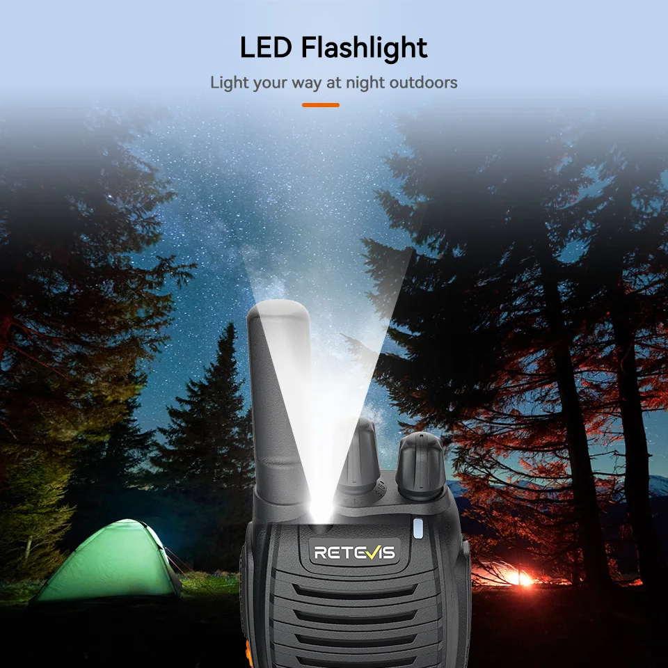 Retevis H777H Walkie-Talkie, 6-teilig, Zwei-Wege-Radio, Walkie-Talkie, PMR/FRS, Kommunikationsradio, tragbar, mit Sechs-Wege-Ladegerät, Gegensprechanlage – Detail 13