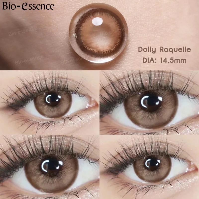1 Pair Colored Lenses with Degree P-0.00 to P-8.00 Comfortable Soft Lens Color Eyes Natural Blue Green Multicolored Lenses