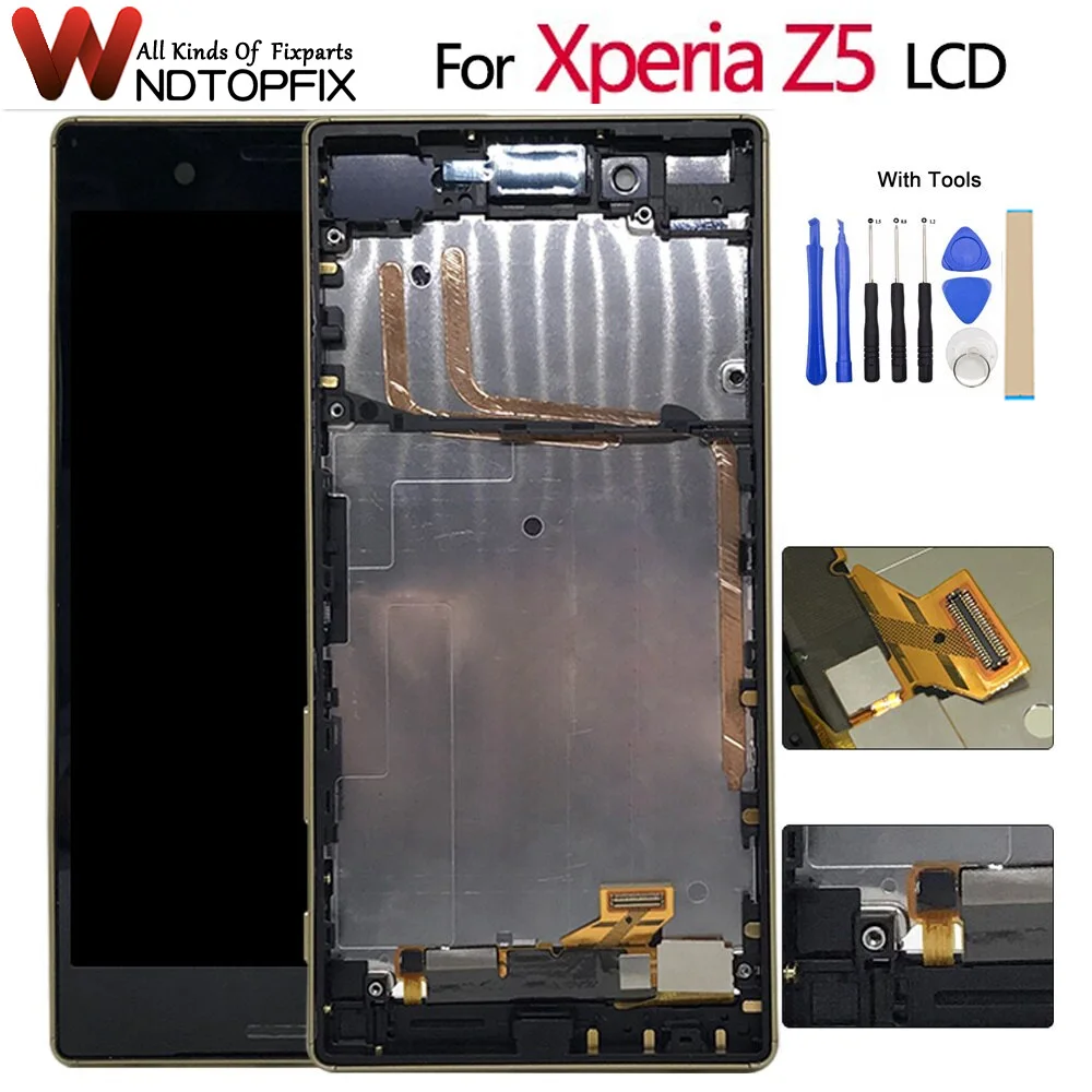 

For Sony Xperia Z5 E6603 E6633 E6653 E6683 LCD Display Touch Screen Digitizer Assembly With Frame Display Touch Screen LCD