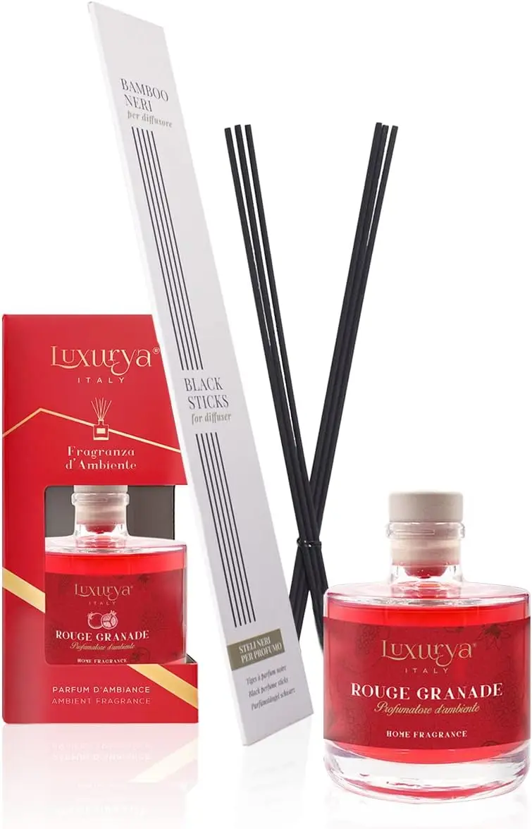Diffuseur d'ambiance 500ml - Parfum d'ambiance Rouge Granade (Pomegranate) |   Parfum d'intérieur Luxurya