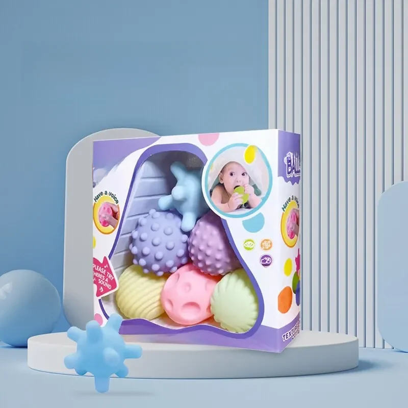 6 PCS Baby Toys Bolas sensoriais para crianças Texturizados Mão Touch Ball Soft Massage Ball