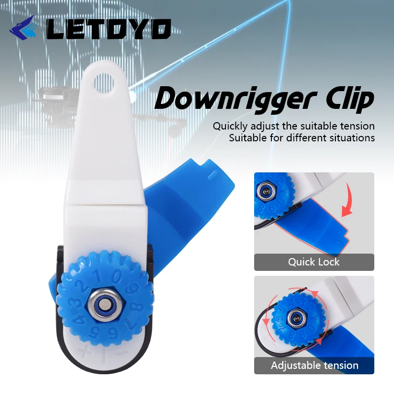 LETOYO 1-10pcs Outrigger Downrigger Release Clips for Trolling Durable and convenient Trolling Clips Fishing tool Sea Fishing