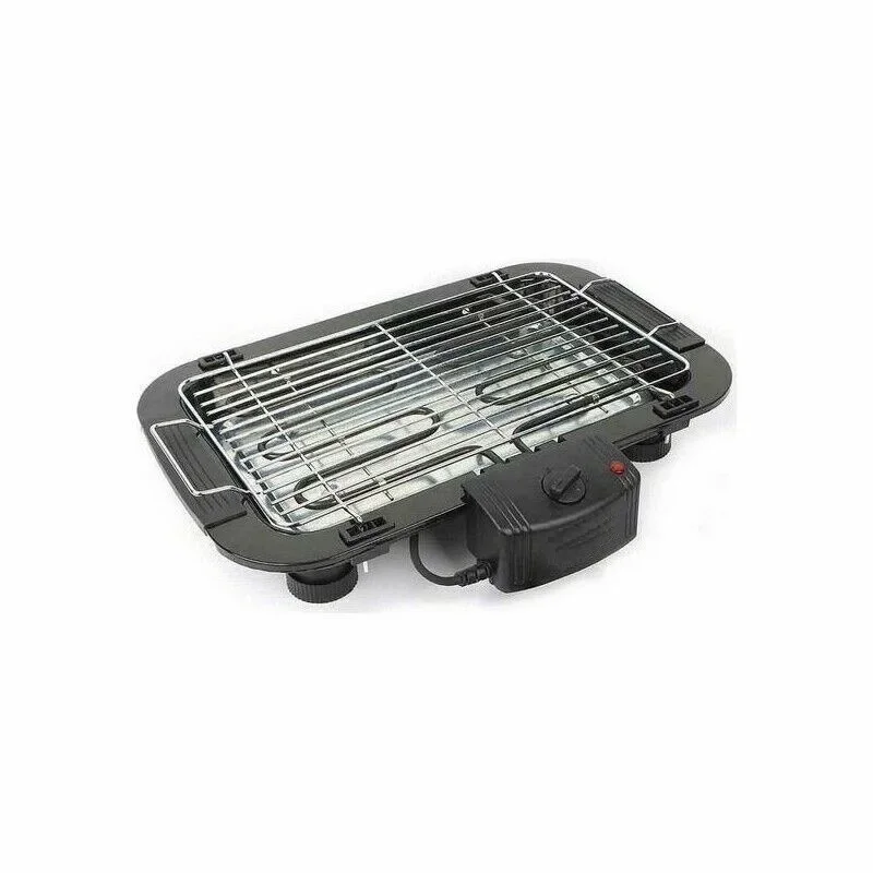 Barbacoa asador elétrica kiwi 2000w (49x36x10 cm) negro