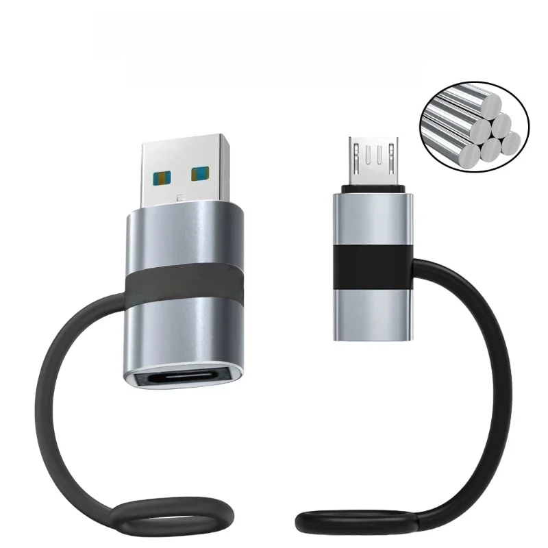 Adaptateur de séparation de données USB 5 broches/USB A mâle vers USB Type C femelle, convertisseur de charge rapide avec ULde confrontation anti-perte