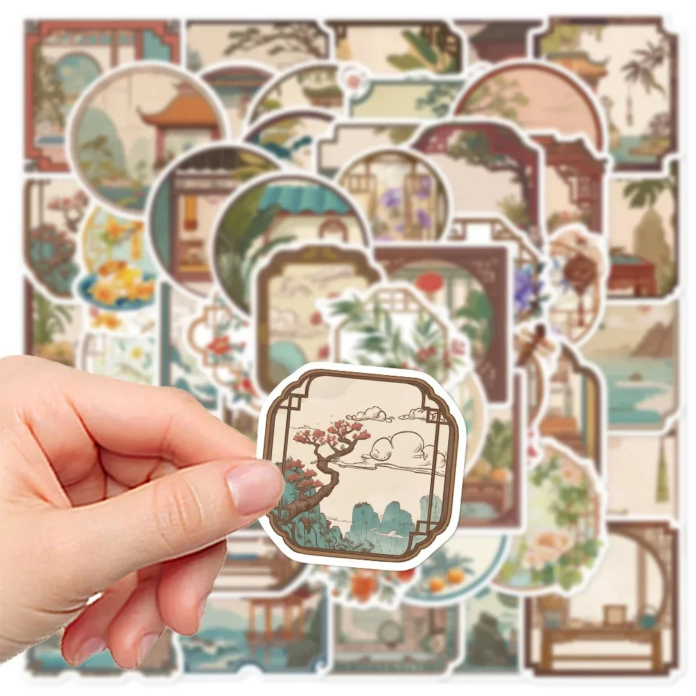 AliExpress GOGOTU 10/30/50PCS Chinese Style Paper Cuttings Stickers Funny Graffiti DIY Diary Album Refrigerator Bicycle Laptop Ornament Artwork