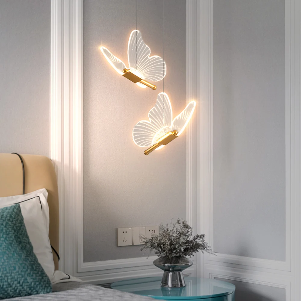 Tricolor LED Ceiling Lamp Modern Dimmable Bedroom Chandelier Nordic Ceiling Lights For Dining Room Living Room Decor Aisle Lamp