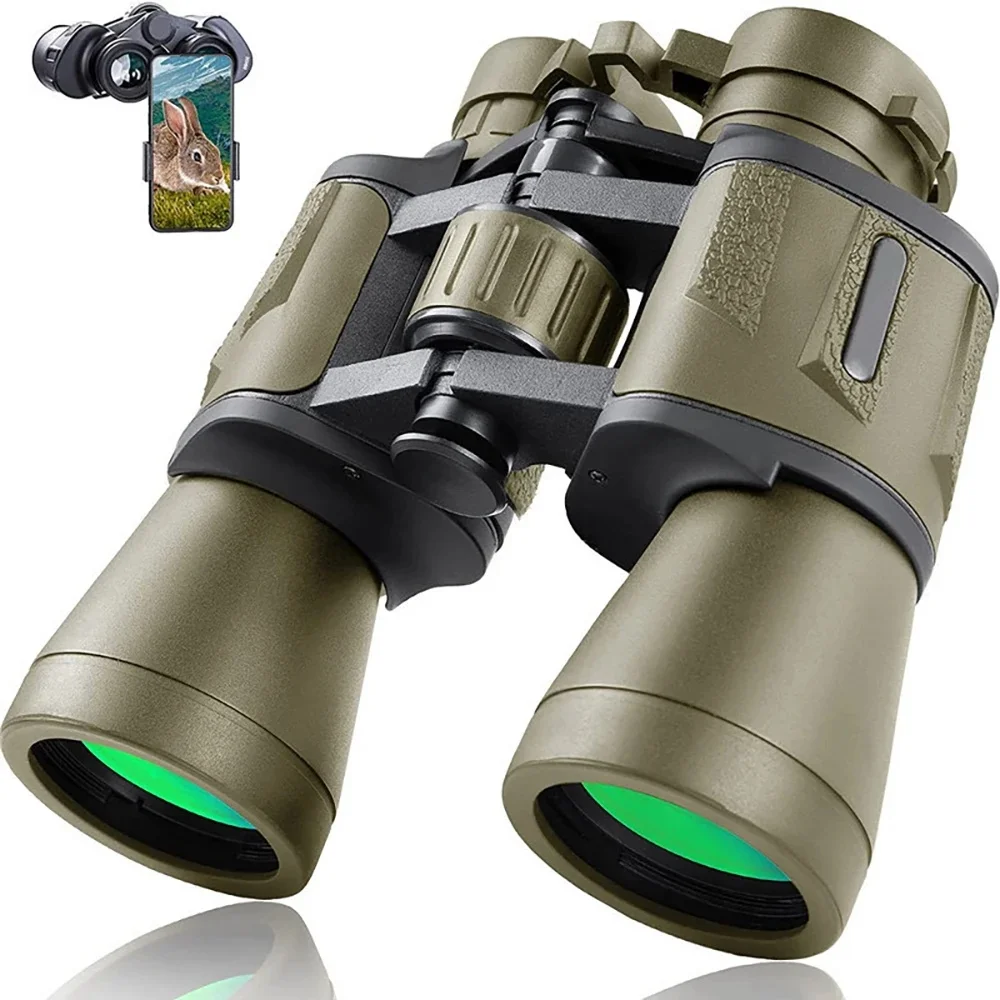 20x50 Militaire verrekijker voor volwassenen met smartphone-adapter met BAK4-prisma FMC-lens Telescoop Tactische verrekijker voor wandelen - afbeelding 2