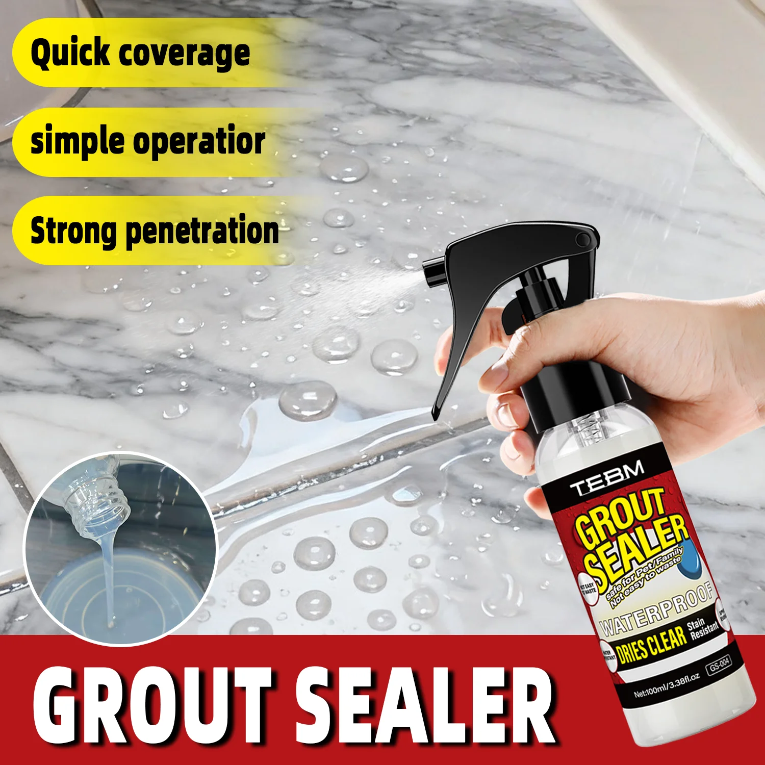 100ml Waterproof Repair Spray Clear Invisible Sealing Glue Long Lasting Anti Leak Agent Indoor Outdoor Wall Roof Tile Grout