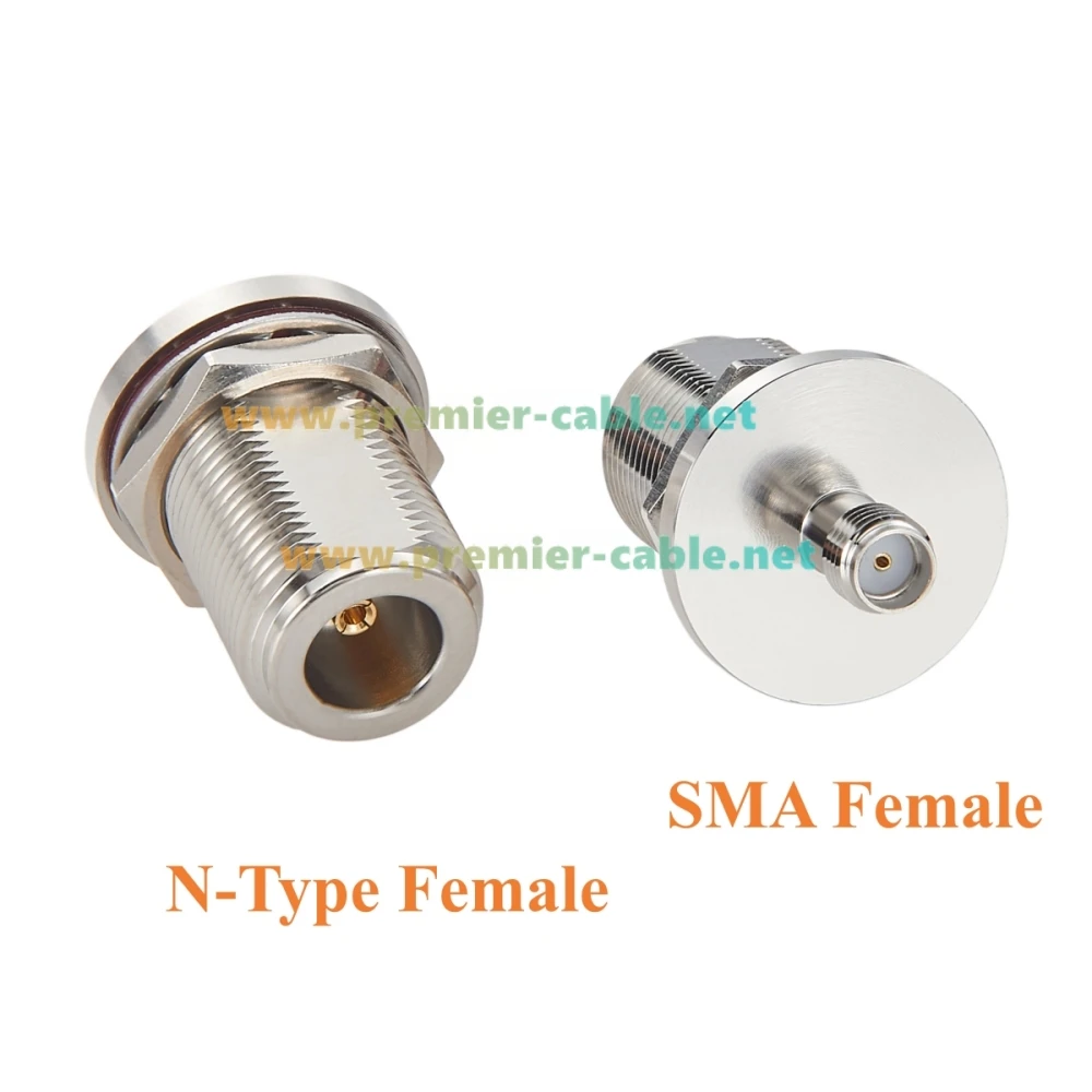 N-Buchse auf SMA-Buchse Adapter, Schottwandmontage, 50 Ohm, verlustarmer N-zu-SMA-HF-Koaxialstecker für Antennen, WLAN, 4G/5G LTE – Detail 6