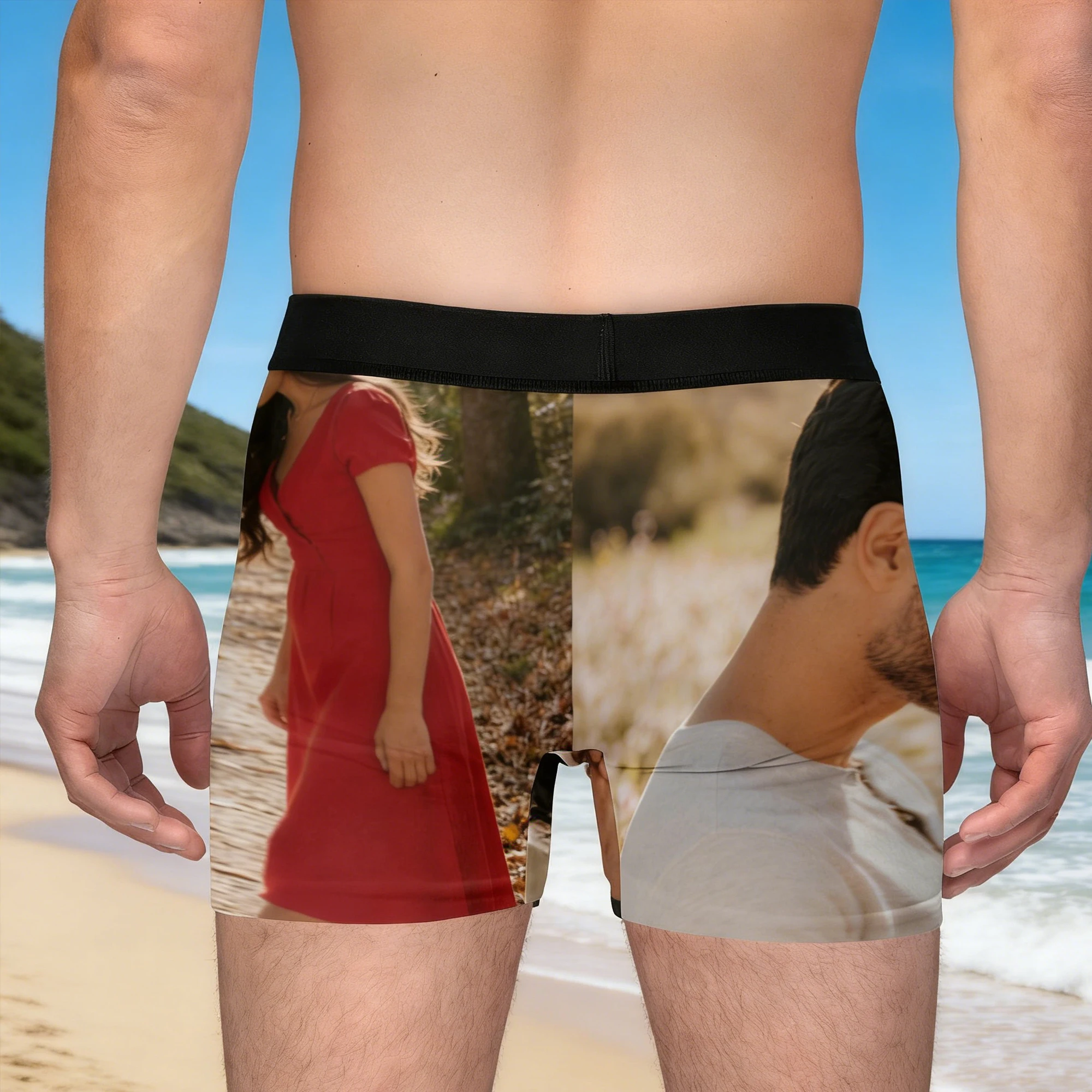 Personalized Face Boxer Briefs, Custom Photo Underwear, Anniversary Gift for Him