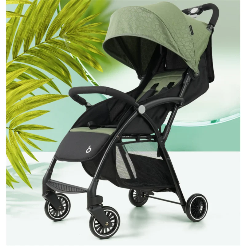 Day and portable can sit and lie folk cushioned oven-wheled trolley, baby stroller baby stroller stroller