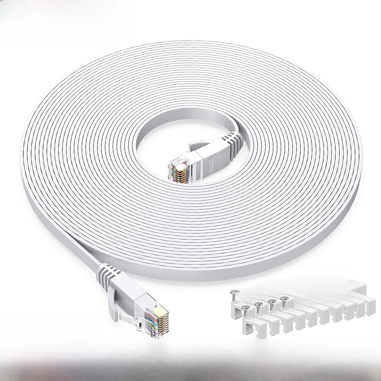 Kabel Ethernet Cat6 Płaski kabel RJ45 Komputer Internet LAN Sieć Ethernet Kabel krosowy Kabel Ethernet Cat 6 — zdjęcie produktu 7