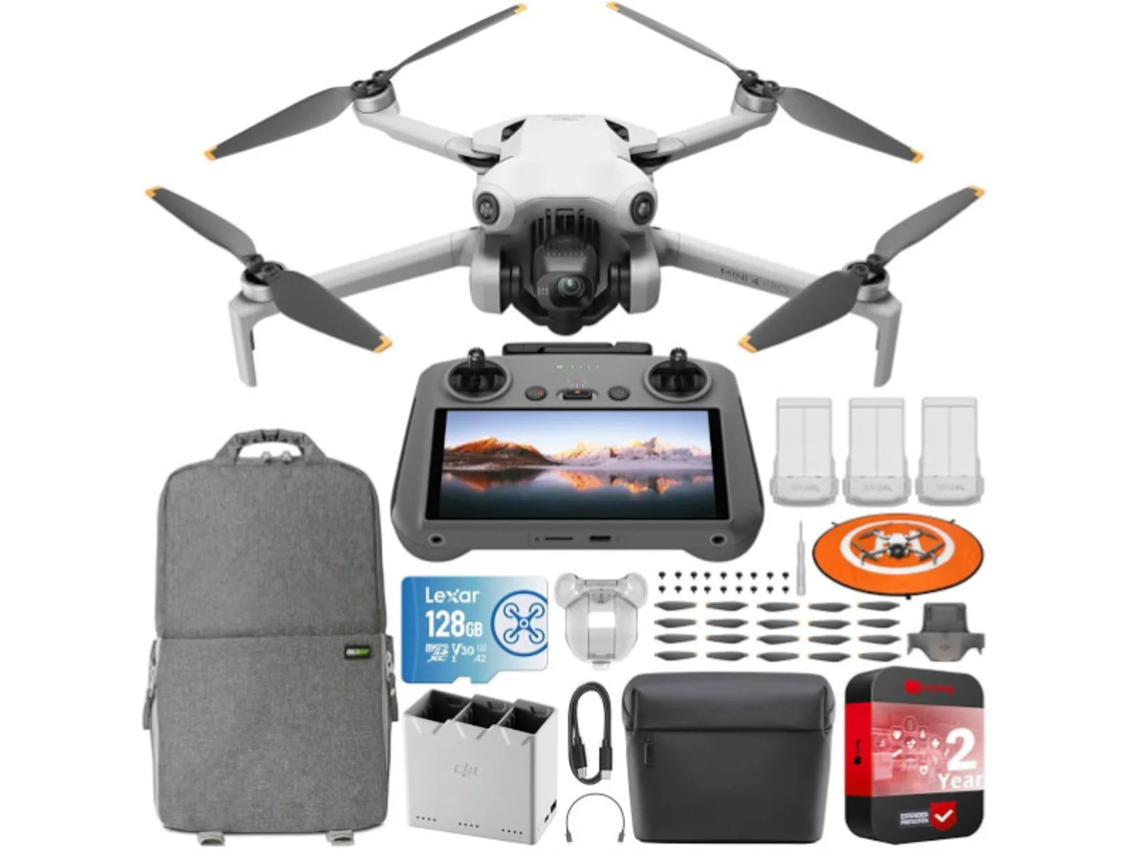 Venda quente DJI Mini 4 Pro Fly More Combo com RC 2