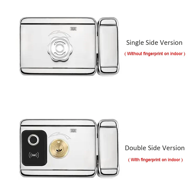 No Wiring Waterproof TTLock App Smart Lock Digital Passcode RFID Card Tuya Wifi Fingerprint Electronic Rim Lock For Gate Garden