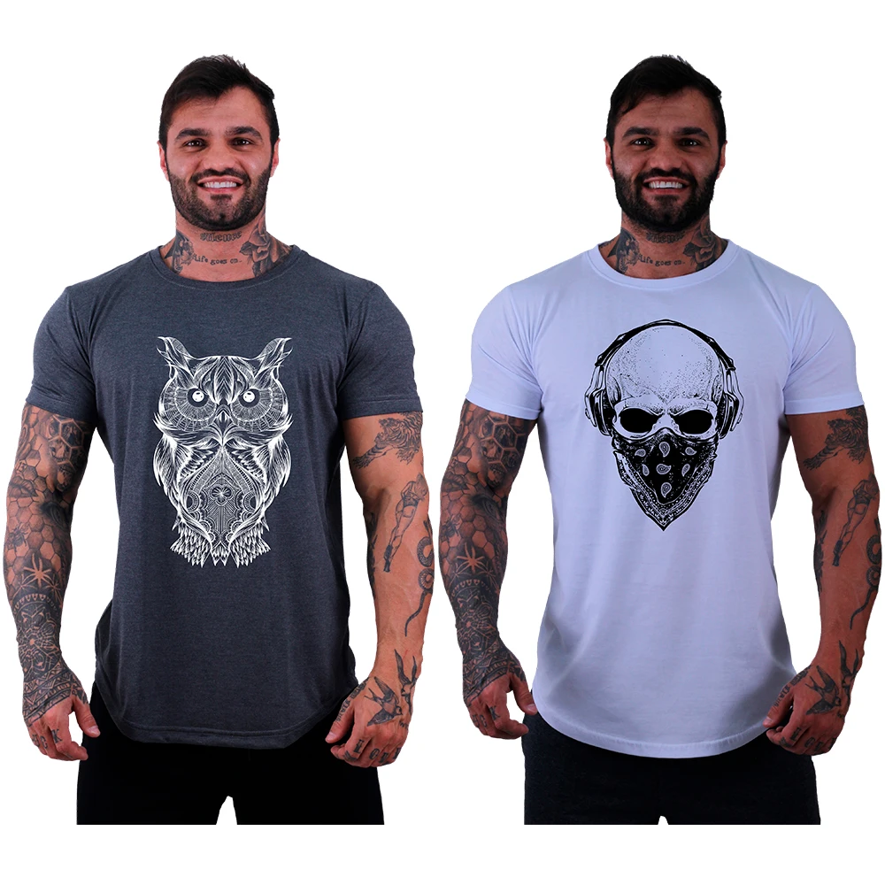 2 Kit Men's Lonline T-shirts MXD Concept Fitness Fitness Casual Prints