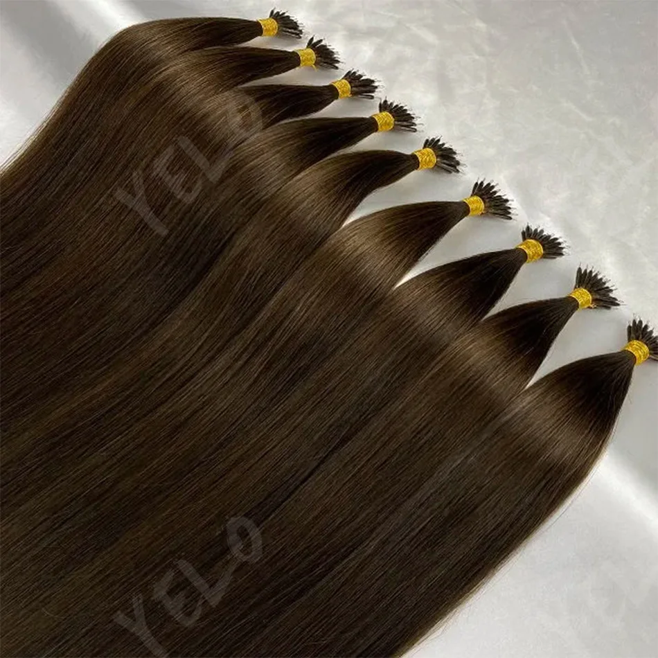 Nano Ring Hair bonds Extensions 100% Natural Remy Human Hair, No Glue, No Heat, Invisible Pre-Bonded Russian Micro Ring Tips