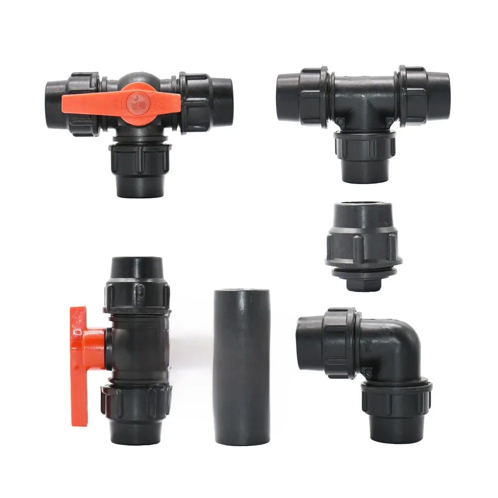Mathiateur d'eau du robinet en tube PVC PE, 20/25/32/40/50/63mm, embout coudé en T, assujetrapide en plastique, jardin, agriculture, d'argile