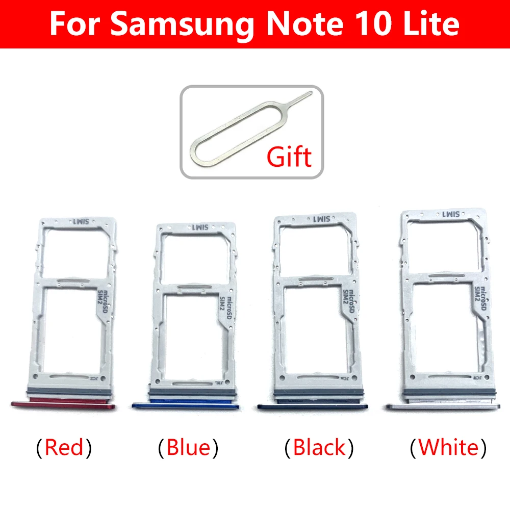 SIM Card Slot Tray For Samsung Note 10 Plus Lite Micro SD Reader Holder Sim Card Socket Adapter Replacement Parts