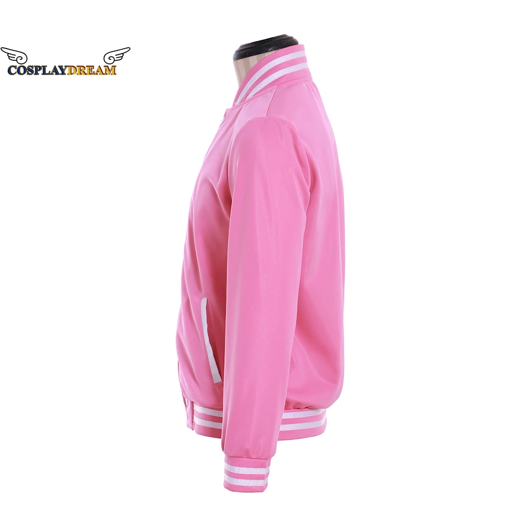 Chaqueta de Anime de cuarzo de Steven Universe para fiesta de Halloween para hombre, abrigo de béisbol rosa, disfraz de Steven