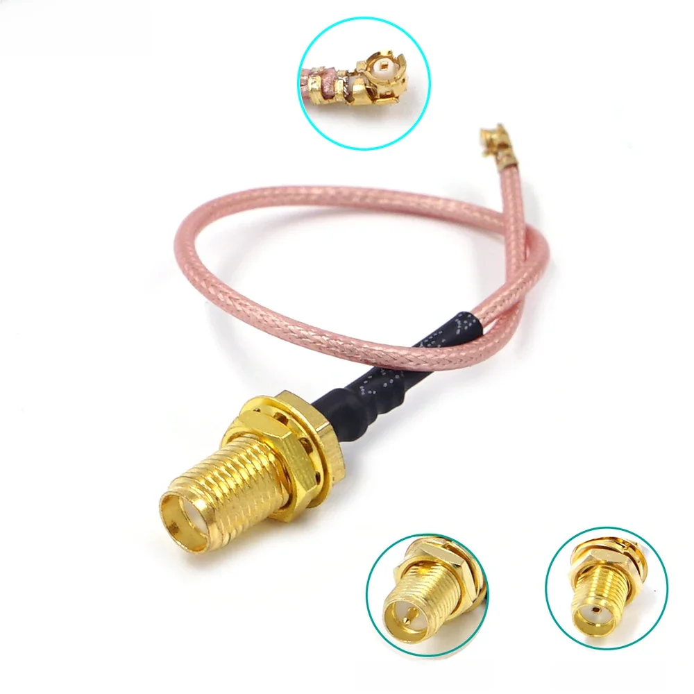 U.FL do RP-SMA SMA żeński męski kabel antenowy WiFi Pigtail kabel ufl RG178 RF — zdjęcie 2
