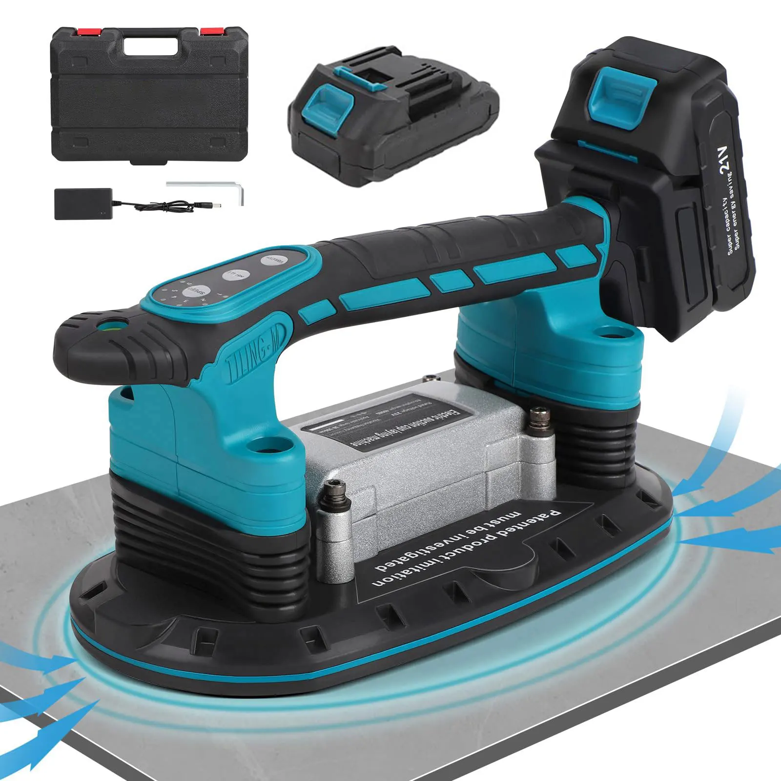 Makita – Machine à carrelage 400KG, vibrateur à ventouse, 6 vitesses, outil électrique de nivellement pour sol, broche de batterie 18V