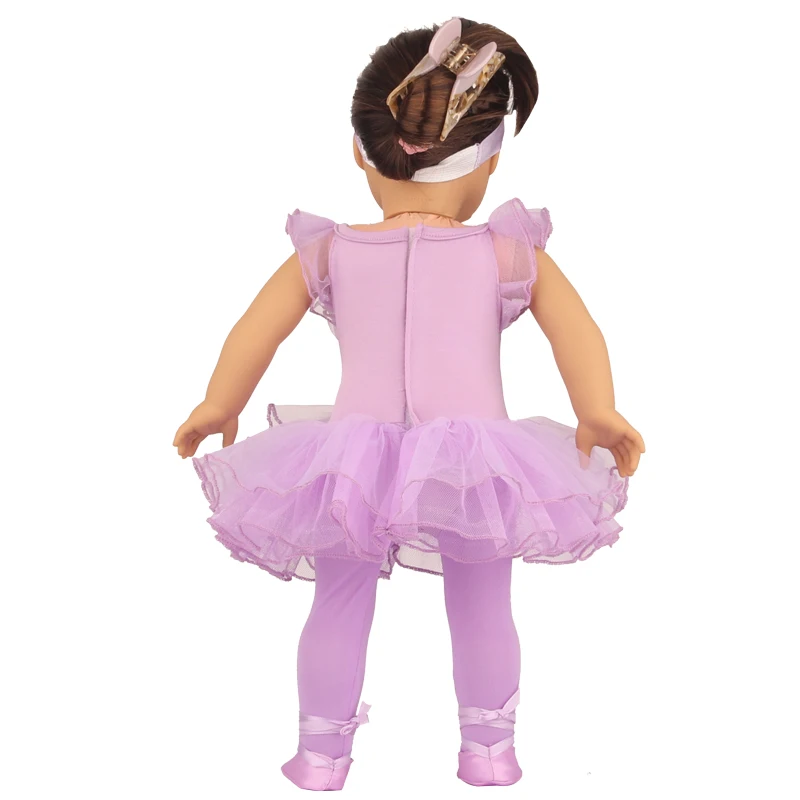 Cosplay Dallet Doll Clothes Set Suit For 18 Inch American&43Cm Baby New Born Girl Doll Ballet Dress Outfit For Generation Doll