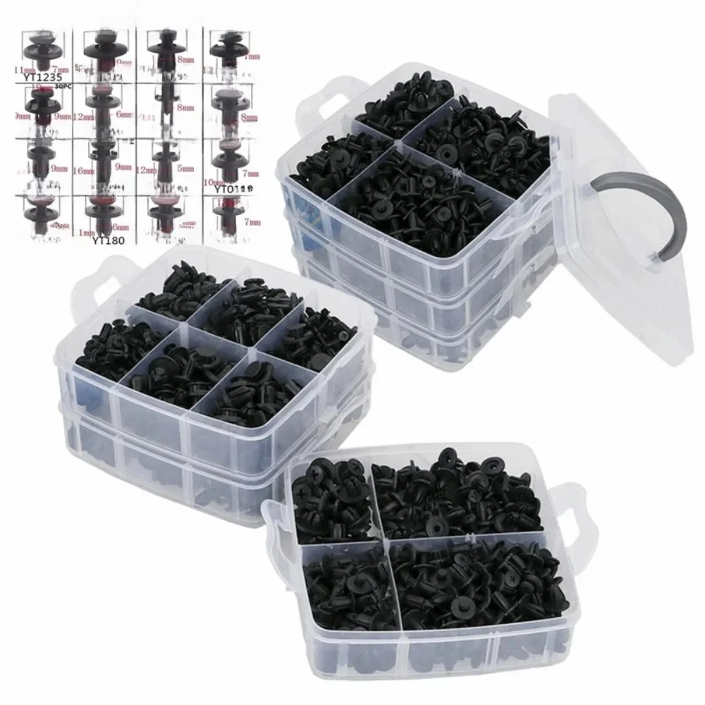 Nowy 620PCS Klipsy samochodowe Mieszane zapięcia samochodowe Panel poszycia drzwi Automatyczny zderzak Nit ustalający Push Pokrywa silnika Klips błotnika — zdjęcie 2