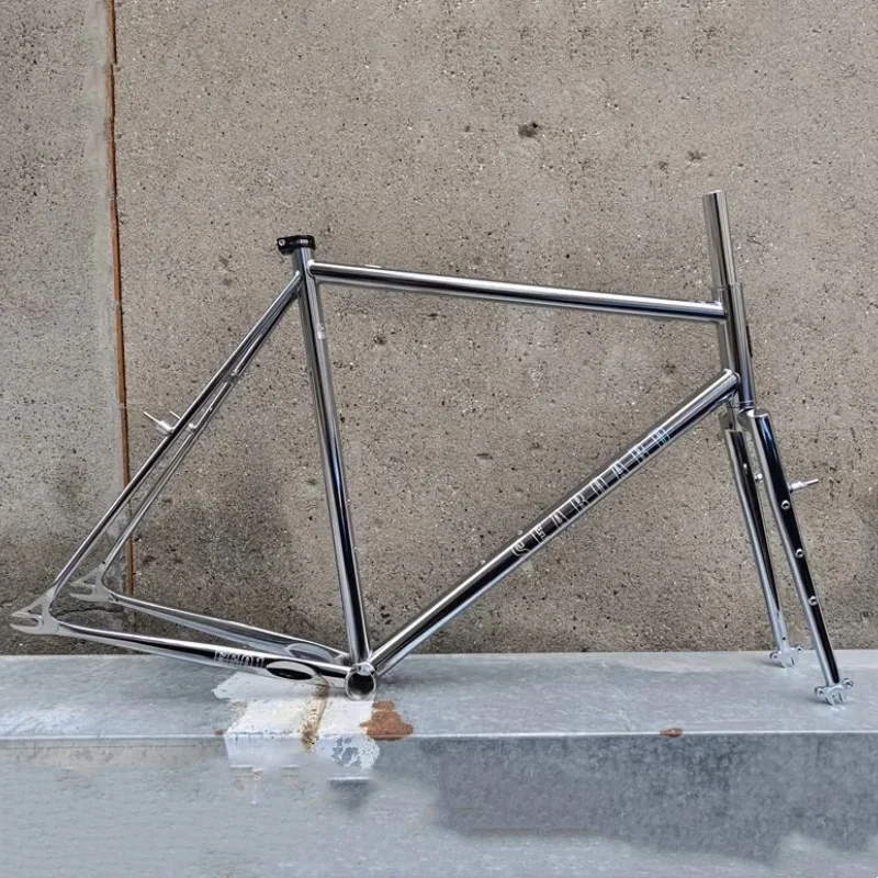 AliExpress NONE SEABOARD FG01 Track Bike Framset XC Single Speed Fixie Gear Bikes Framework 700X42C Off-road Wheelset Chorme Molybdenum steel