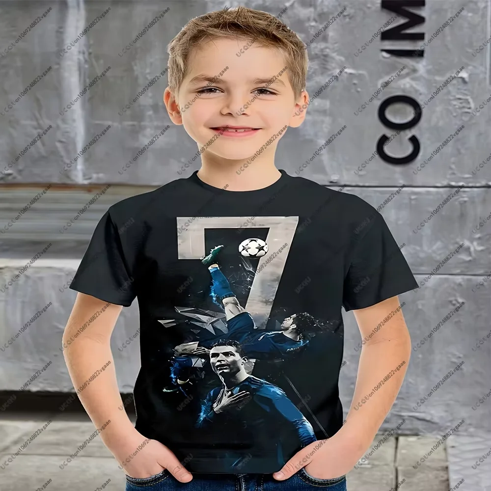 كرة القدم جيرسي تي شيرت الرجال كرة القدم رونالدو لهب تي شيرت أعلى الشباب البرتغال المشجعين هدية عادية بنين 7 طفل ملابس رياضية الذكور في الهواء الطلق #2