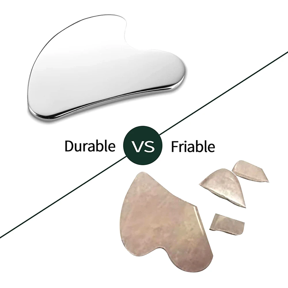 غوا شا تدليك الوجه الفولاذ المقاوم للصدأ غوا شا جهاز تدليك مكافحة الشيخوخة ثبات الوجه تبريد العين سبا أداة تدليك الجسم #6
