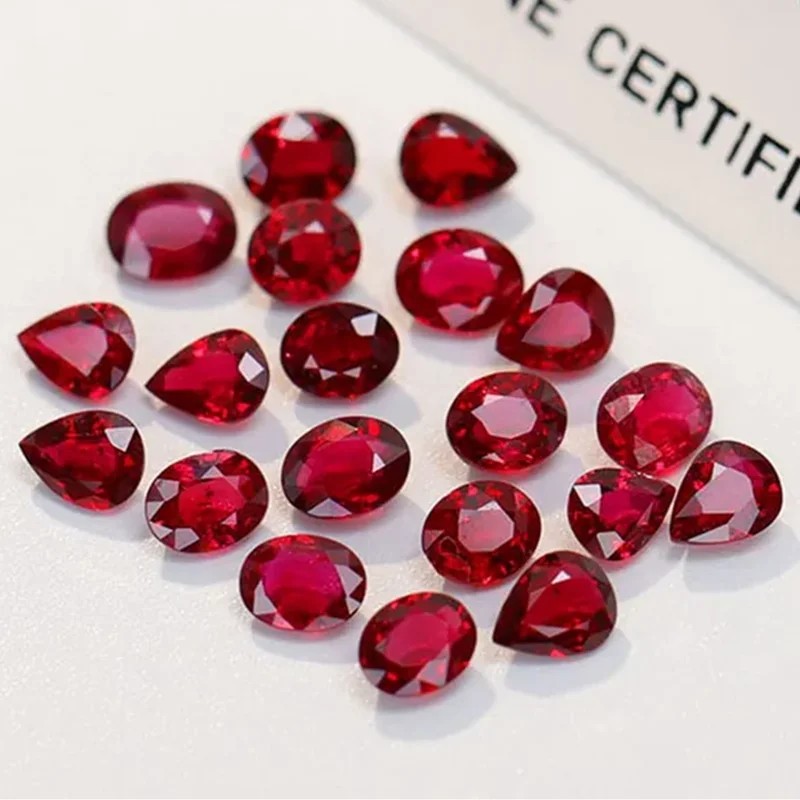 

Pretty Small Size Ruby Gem Faceted Cut Pass UV Test Mohs Hardness Gems for Jewelry Making/Collection/Setting Stone