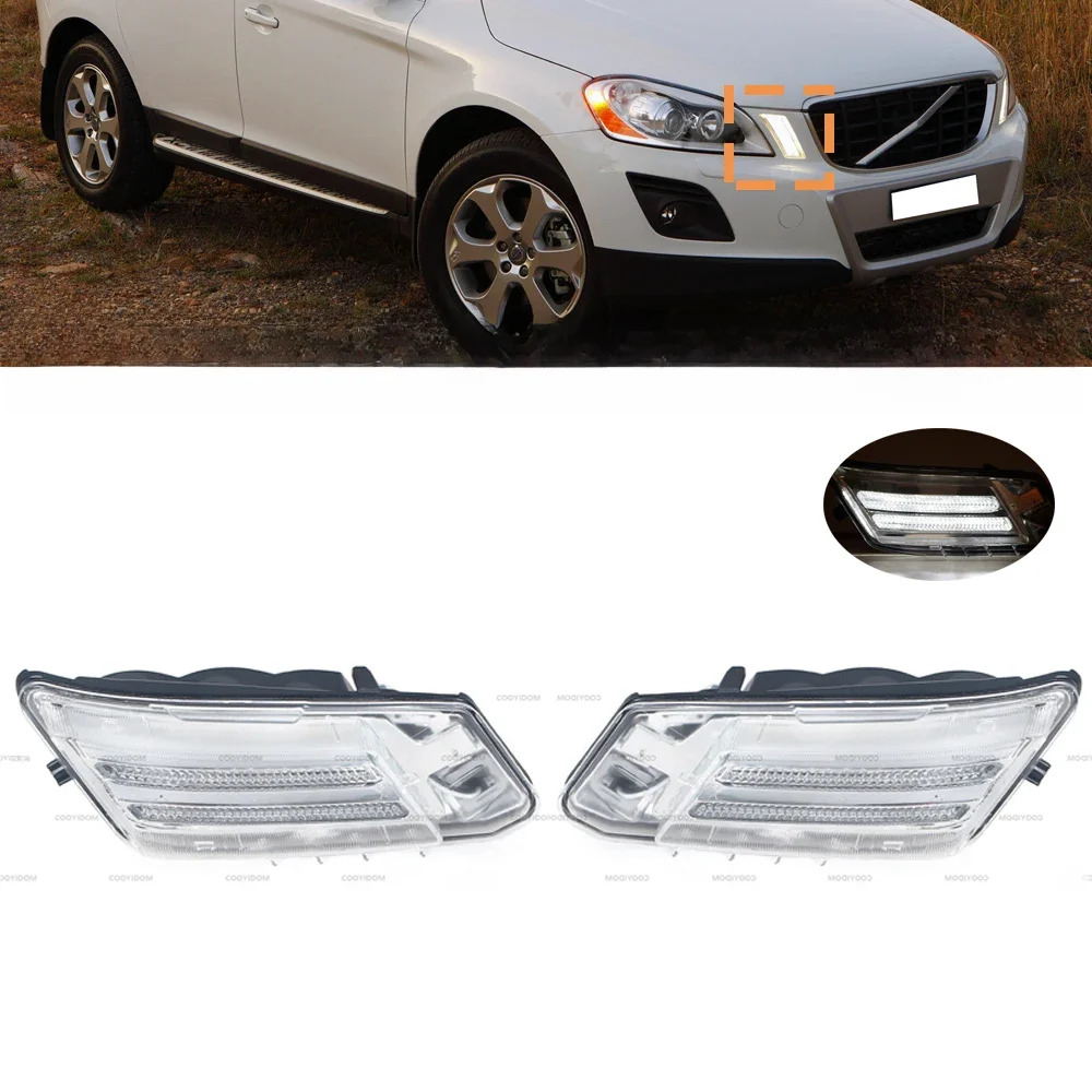 Światło dzienne Światło postojowe Przedni kierunkowskaz Lampka boczna DRL Dla Volvo XC60 2009 2010 2011 2012 2013 31290873 31290874 — 2