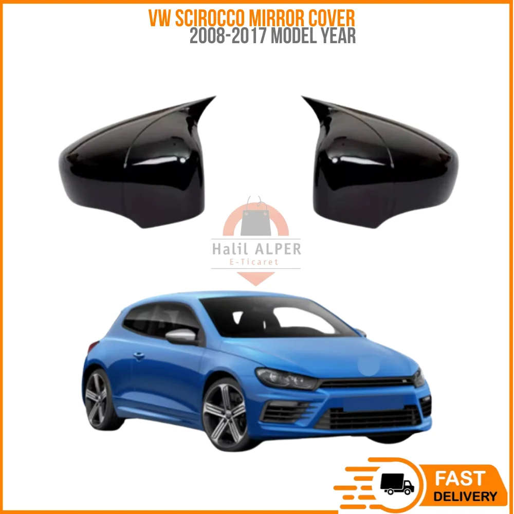 For VW Scirocco, mirror cover piano black Abs from 2008-2017. A + quality modified design affordable price