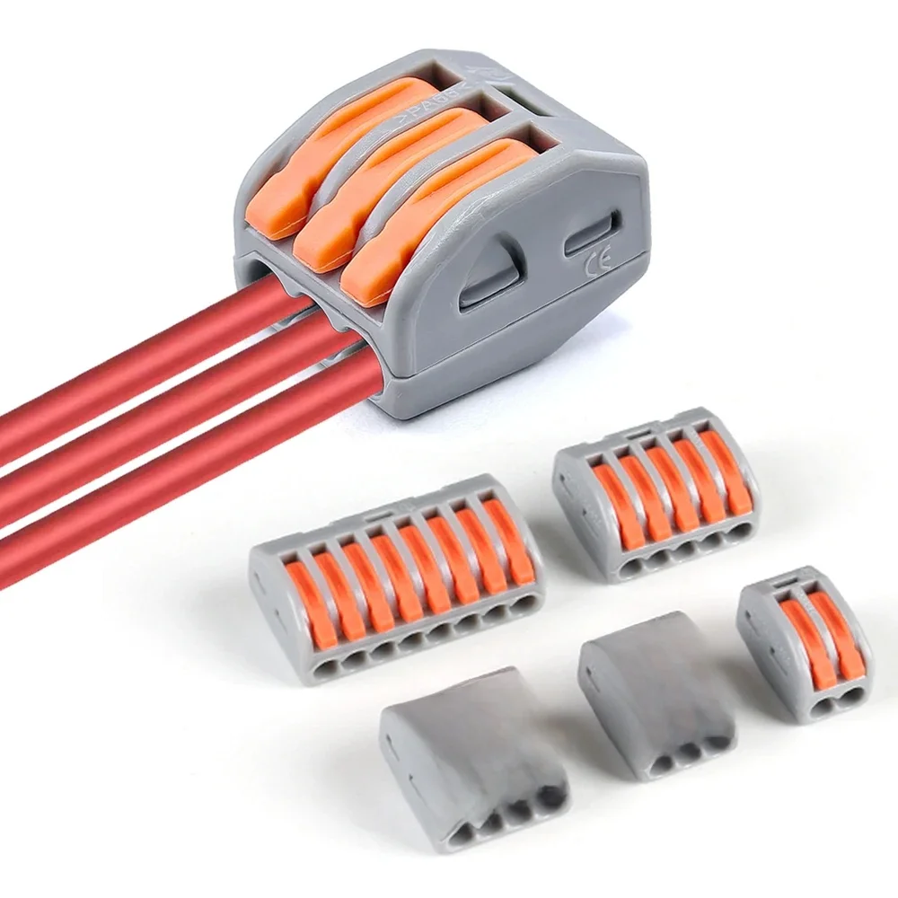 30/100 Stuks Draad Connector Elektrische Strip Connectors Mini Kooi Lente Universele Compacte Snelle Bedrading Geleiders Push-In Terminal - afbeelding 2
