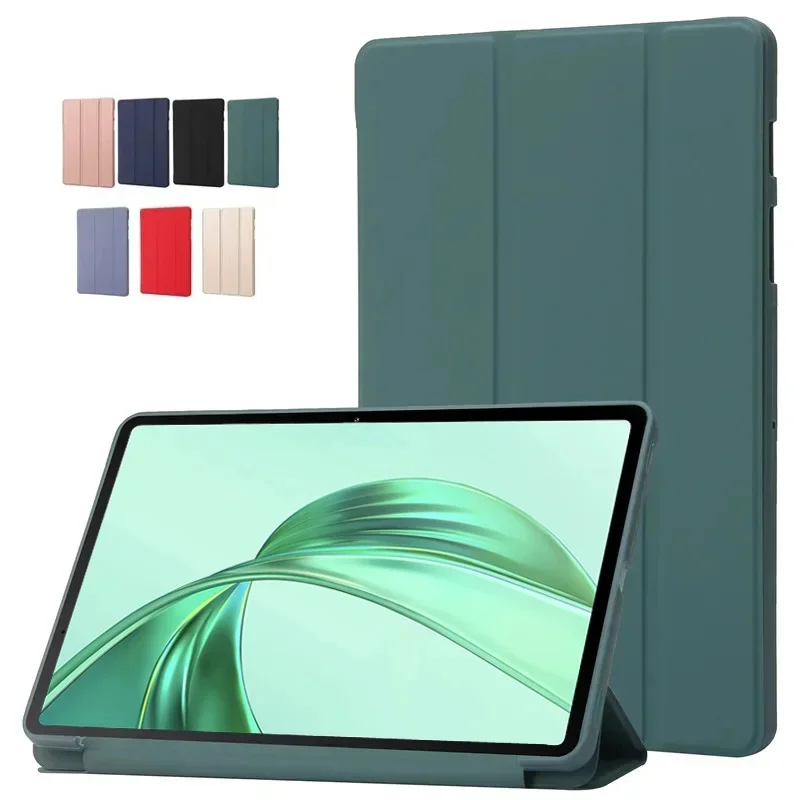 Hülle für Honor Pad X8a 2024, PU-Leder, weiche Silikon-Rückseite, Standfunktion, Tablet-Schutzhülle für Honor Pad X8a X8b, 11 Zoll