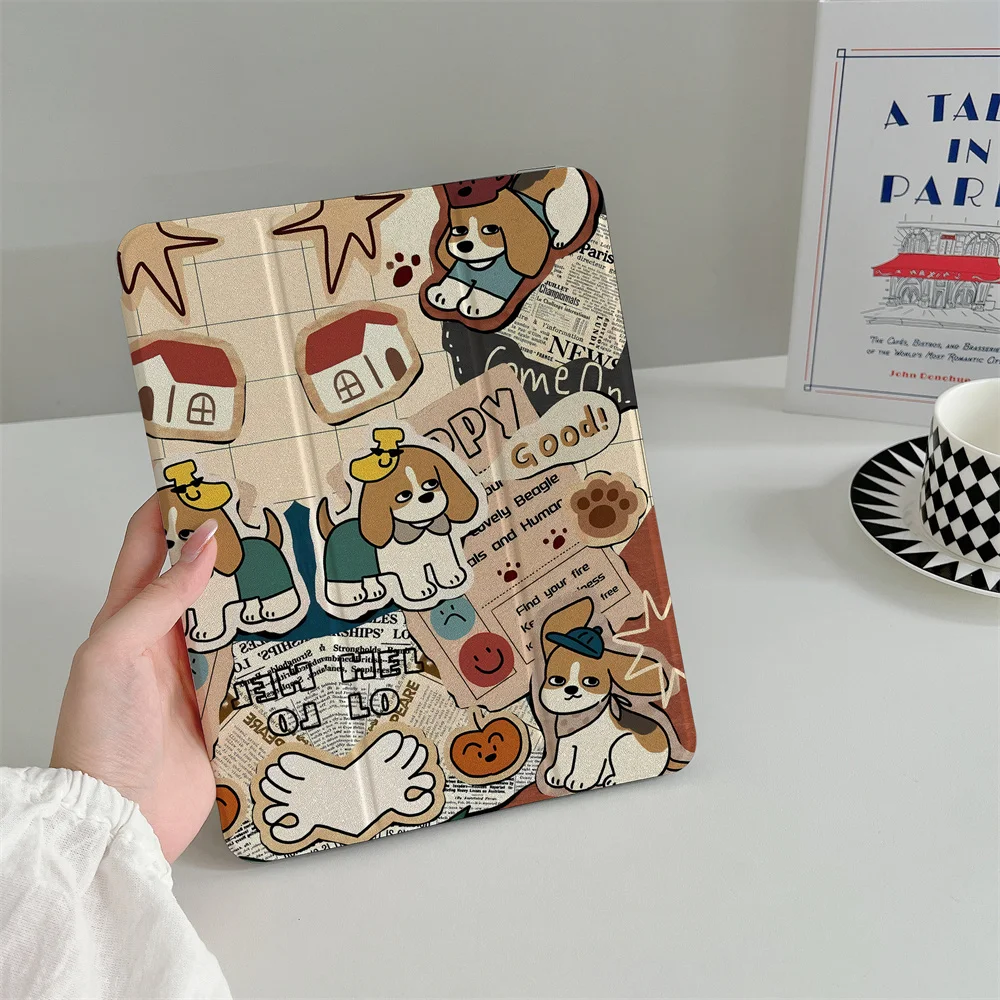 

Новая милая наклейка с изображением щенка для iPad A16 2024 11 дюймов, iPad Air 5/4 10.9 дюймов 2025, iPad 10 9.7, 10.2/10.5, iPad Mini 6/5 с пером