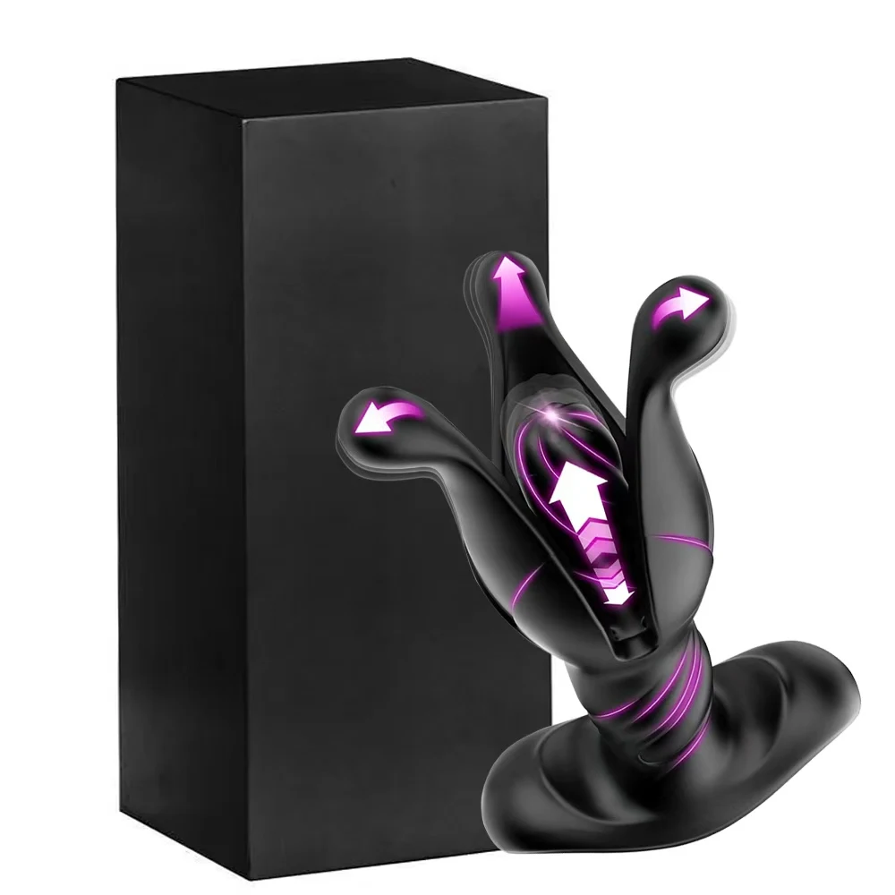 Remote Control Prostate Massager Vibrator Sex Toys Men Anal Plug 9 Tension Shock Flapping Thrusting Vibrating Butt Plug for Gay