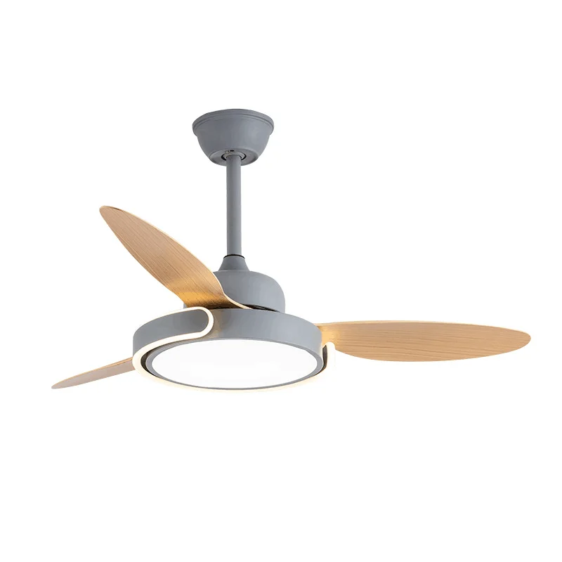 Modern Simple Fan Light 42 52 Inch Frequency Conversion Nordic Ceiling Fan Light Restaurant Creative Ceiling Low Floor Fan Light