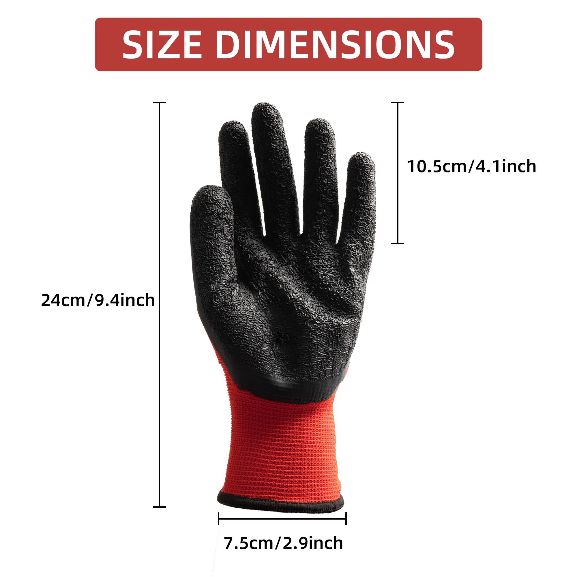 Confezione da 12 guanti in gomma nitrilica, guanti da giardinaggio, impugnatura antiscivolo resistente all'olio per meccanici e lavoratori |   Medio