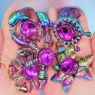 Nouveau métal arc-en-ciel Fidget Spinner dégradé de couleur R188 roulement muet EDC main Spinner doigt gyroscope Anti-anxiété enfants adultes jouets